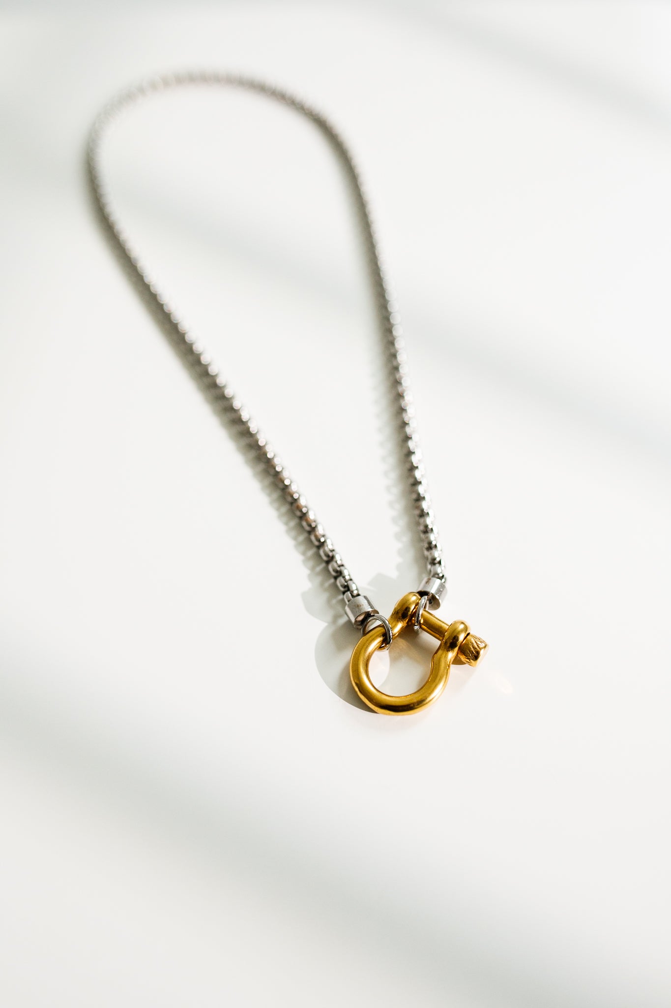 Horsebit Necklace - Two Tone