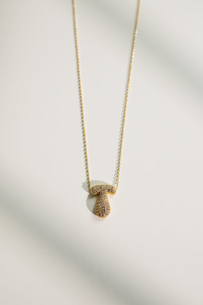 Crystal Bubble Initial Necklace