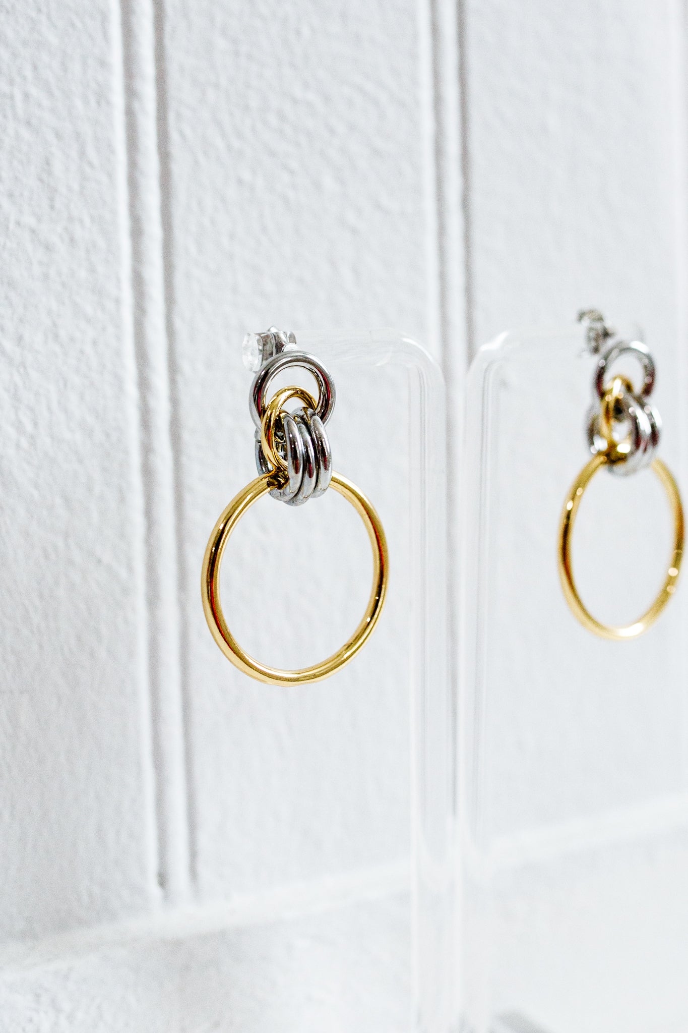 Mixed Metal Hoop Earrings