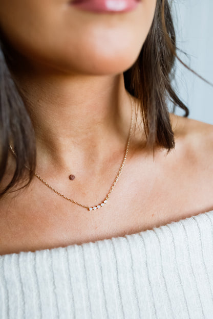 Dainty Diamond Bar Necklace