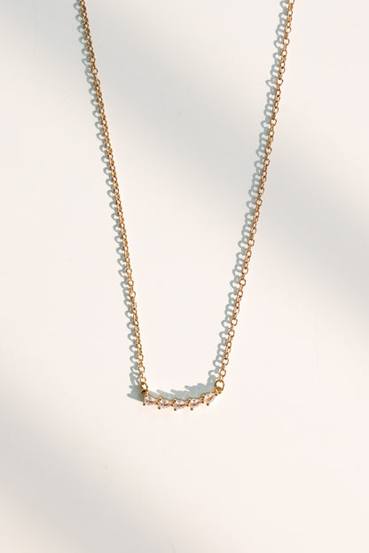 Dainty Diamond Bar Necklace