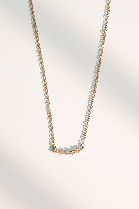 Dainty Diamond Bar Necklace