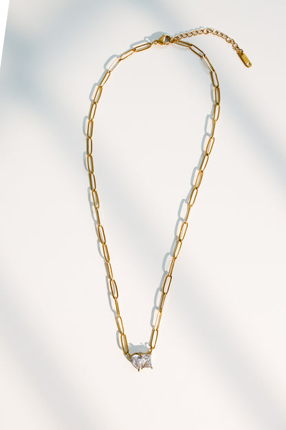 Duo Diamond Pendant Necklace