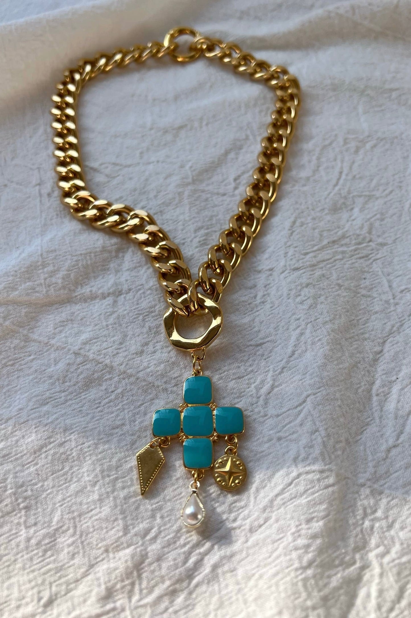PRE-ORDER Turquoise Charm Pendant Necklace
