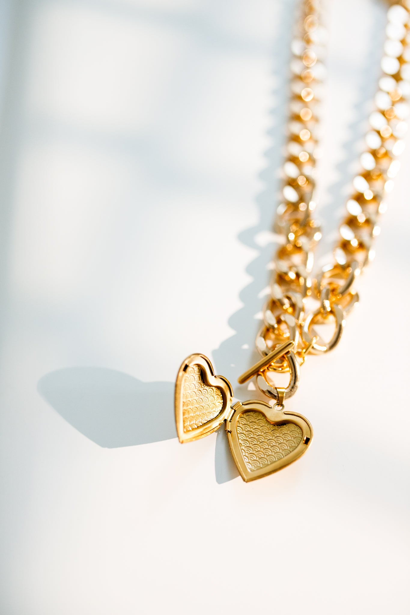 Heart Locket Toggle Necklace