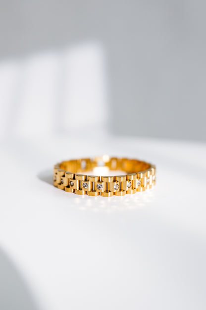 Gold and Diamond Watch Band